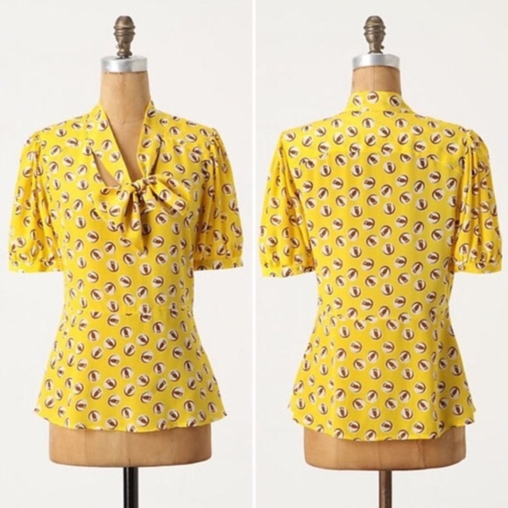 Anthropologie - 100% Silk Girls from Savoy Blouse!